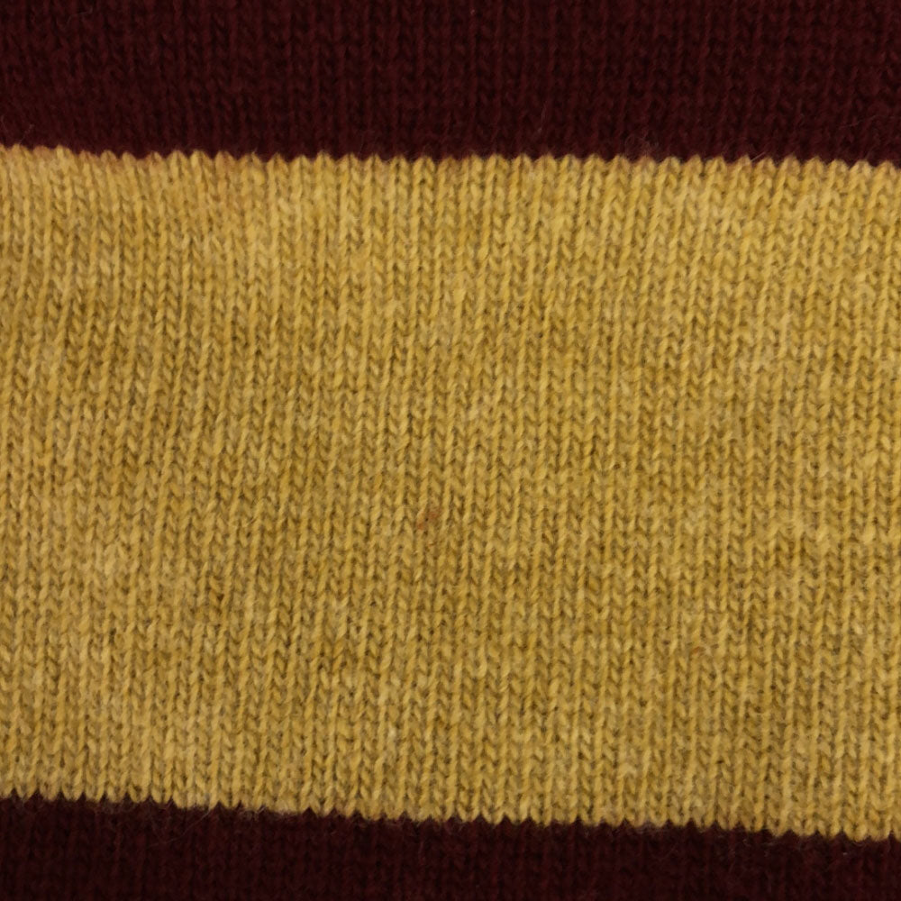 M.GRIFONI エムグリフォーニ イタリア製 ウール ボーダー柄 長袖 ニットカーディガン 50 ベージュ系×レッド系 メンズ