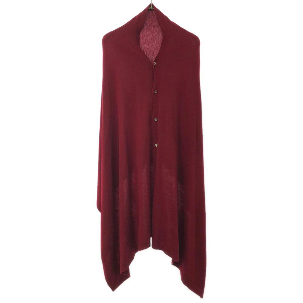 crepuscule クレプスキュール ウール 長袖 ストール ニットカーディガン F レッド レディース