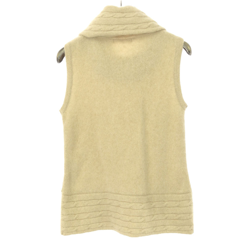 Rene ルネ 日本製 アンゴラブレンド ノースリーブ タートルネック ニット 36 アイボリー レディース