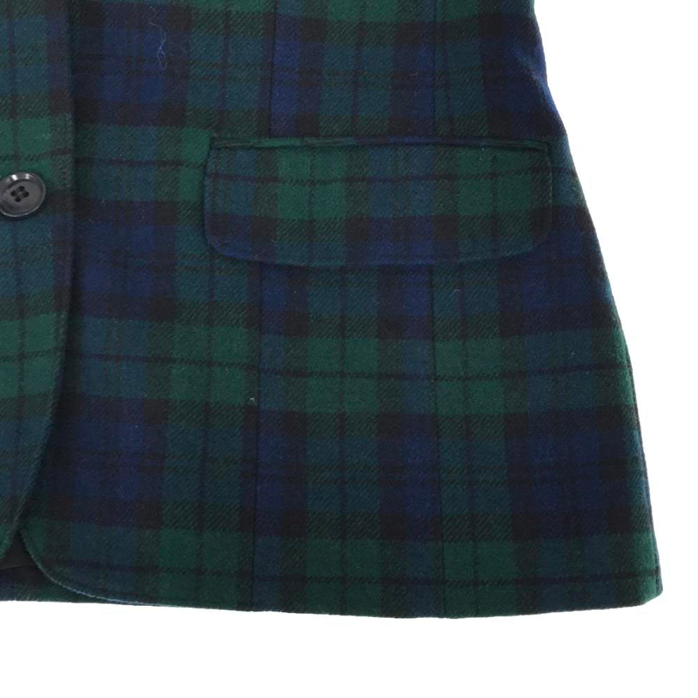 PENDLETON ペンドルトン 70s USA製 ウール ヴィンテージ ブラックウォッチ テーラードジャケット グリーン系 レディース
