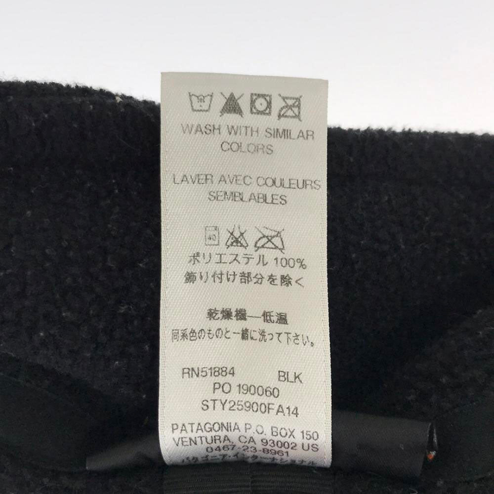 patagonia パタゴニア シンチラ 25900 刺繍 ジップ フリースジャケット M ブラック アウトドア 25900FA14 レディース