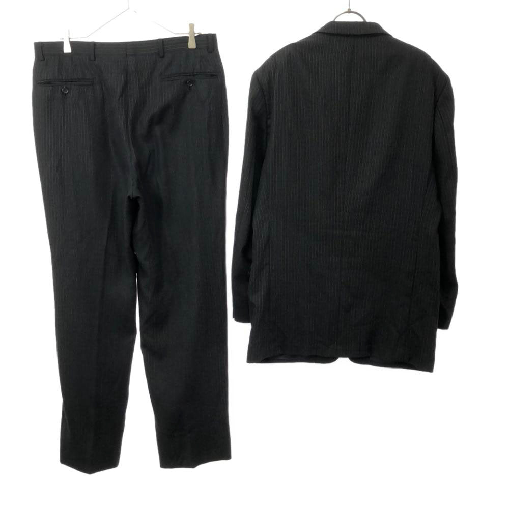 Durban ダーバン ウールブレンド ストライプ スーツ 上下 セットアップ チャコールグレー メンズ