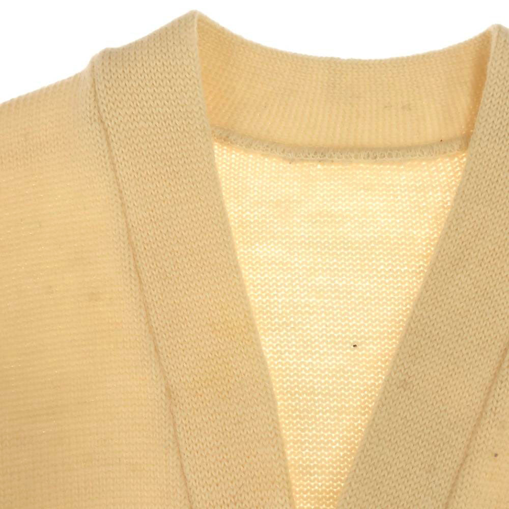 VINTAGE ヴィンテージ 40s 50s レタード 長袖 ニットカーディガン ホワイト レディース