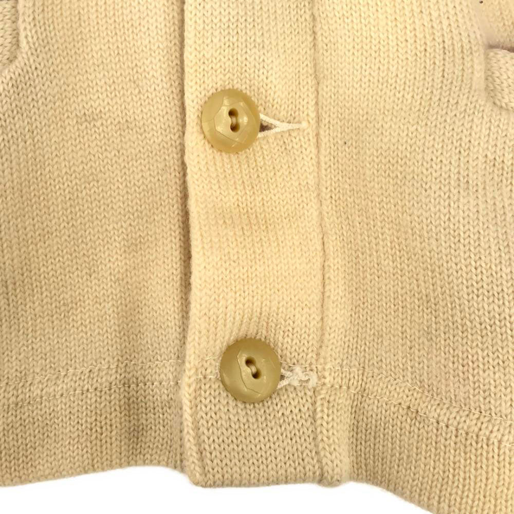 VINTAGE ヴィンテージ 40s 50s レタード 長袖 ニットカーディガン ホワイト レディース