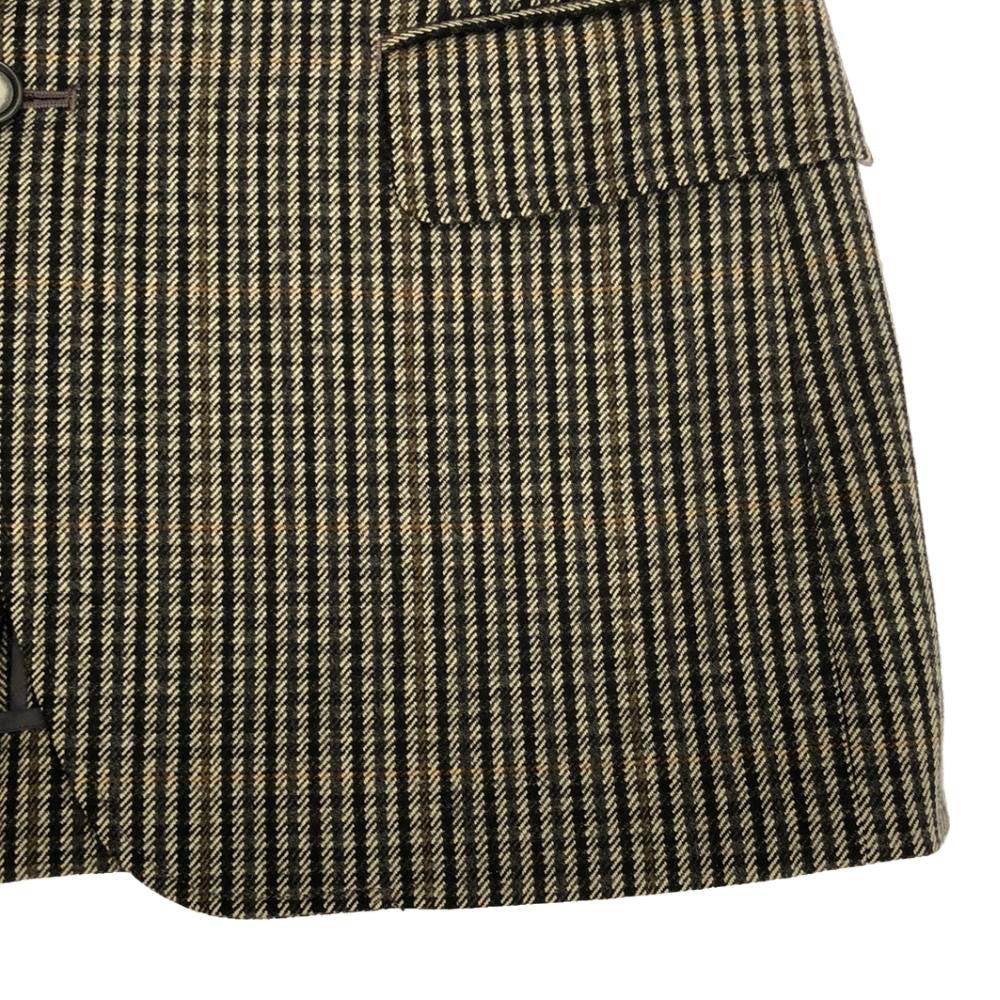 Burberrys バーバリーズ 90s ウール オールド チェック柄 テーラードジャケット ブラック×ベージュ系 サイドベンツ メンズ