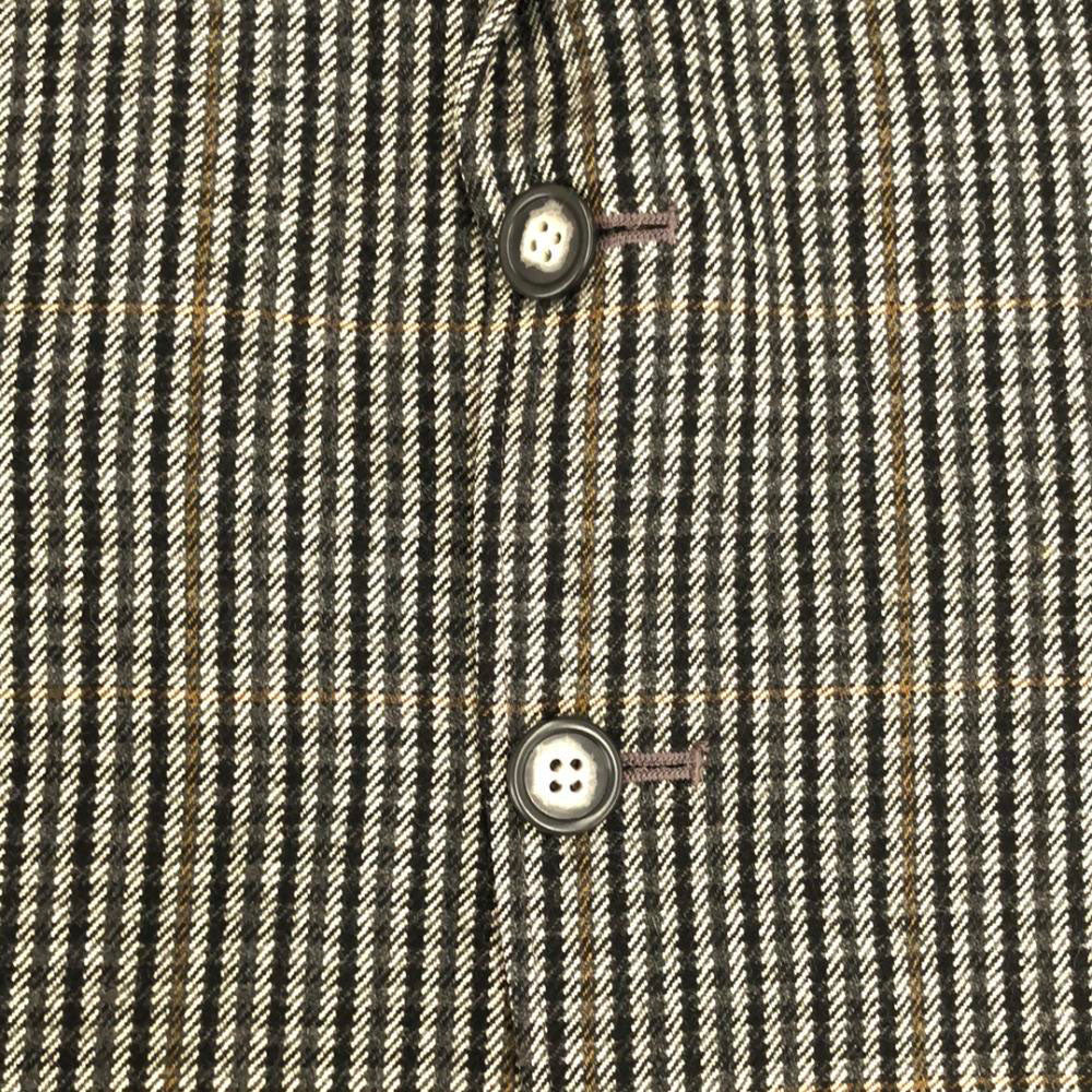 Burberrys バーバリーズ 90s ウール オールド チェック柄 テーラードジャケット ブラック×ベージュ系 サイドベンツ メンズ