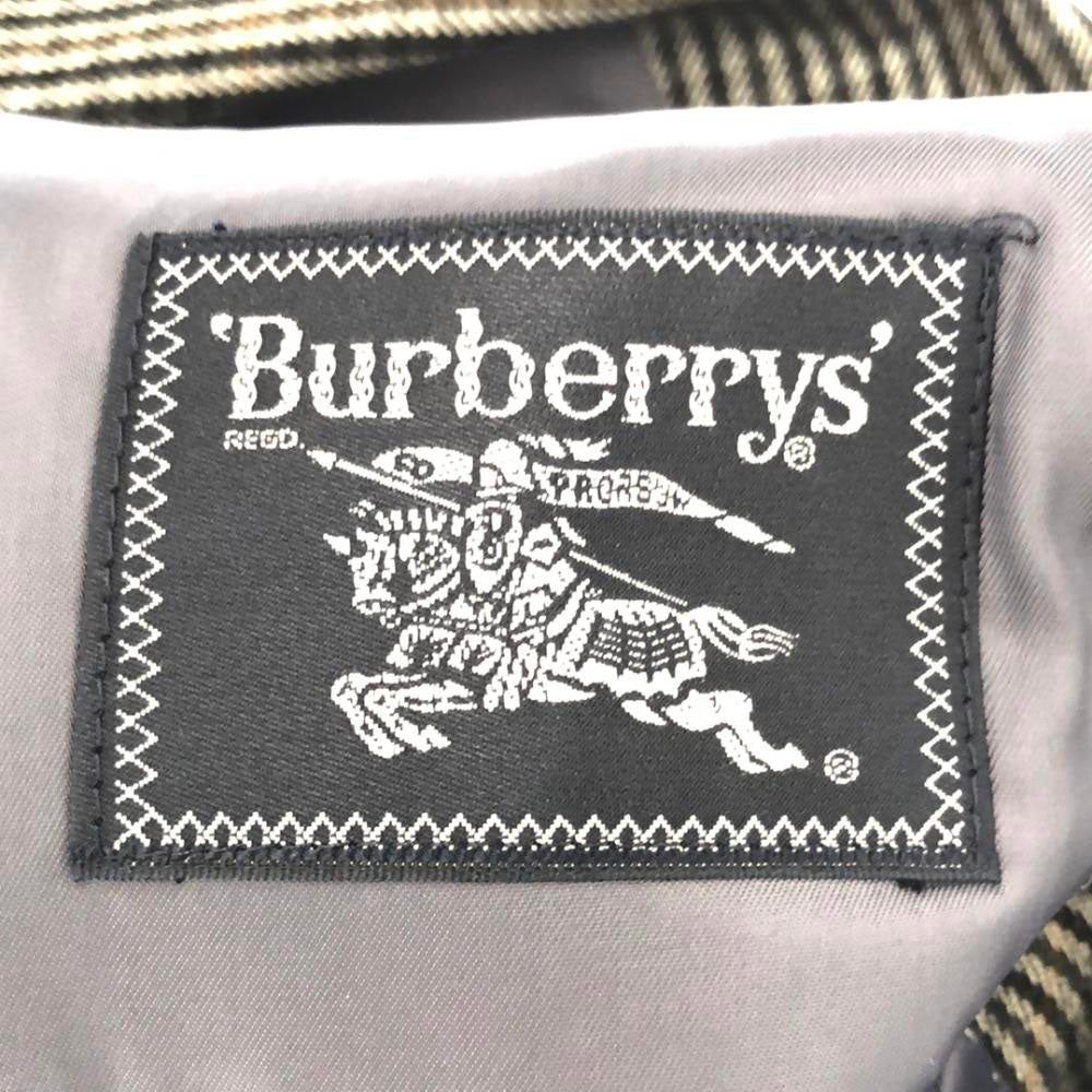 Burberrys バーバリーズ 90s ウール オールド チェック柄 テーラードジャケット ブラック×ベージュ系 サイドベンツ メンズ