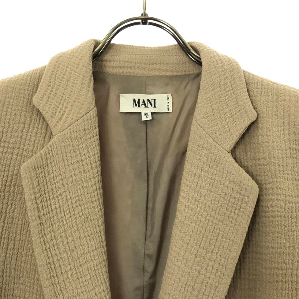 MANI マーニ イタリア製 ウール テーラードジャケット 40 ベージュ GIORGIO ARMANI レディース