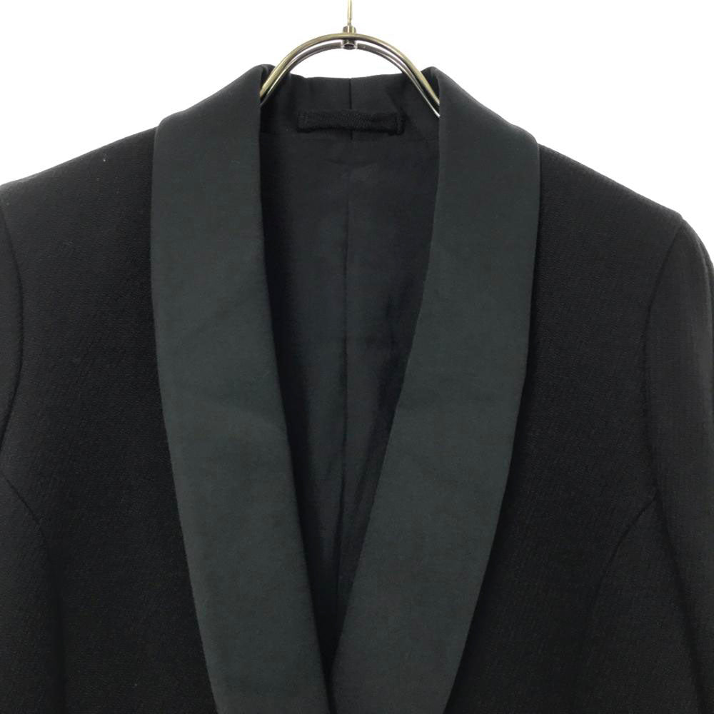 未使用 LARDINI ラルディーニ イタリア製 ウールブレンド チェスターコート 36 ブラック ブートニエール付き タグ付き レディース