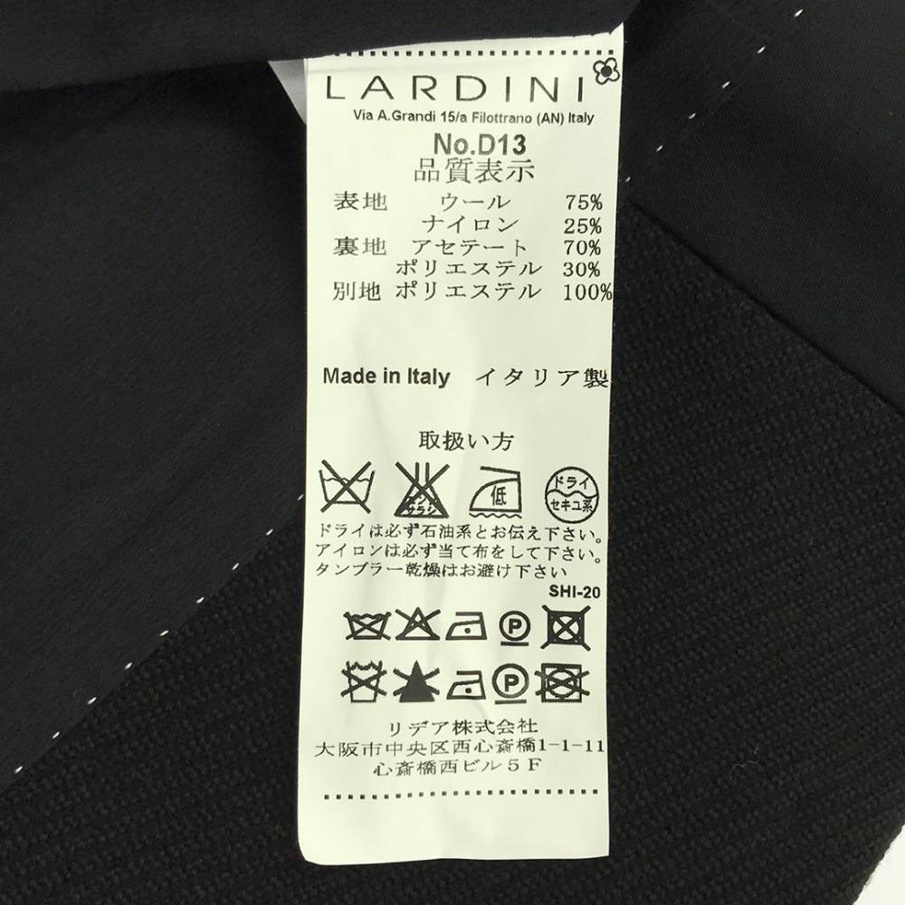 未使用 LARDINI ラルディーニ イタリア製 ウールブレンド チェスターコート 36 ブラック ブートニエール付き タグ付き レディース