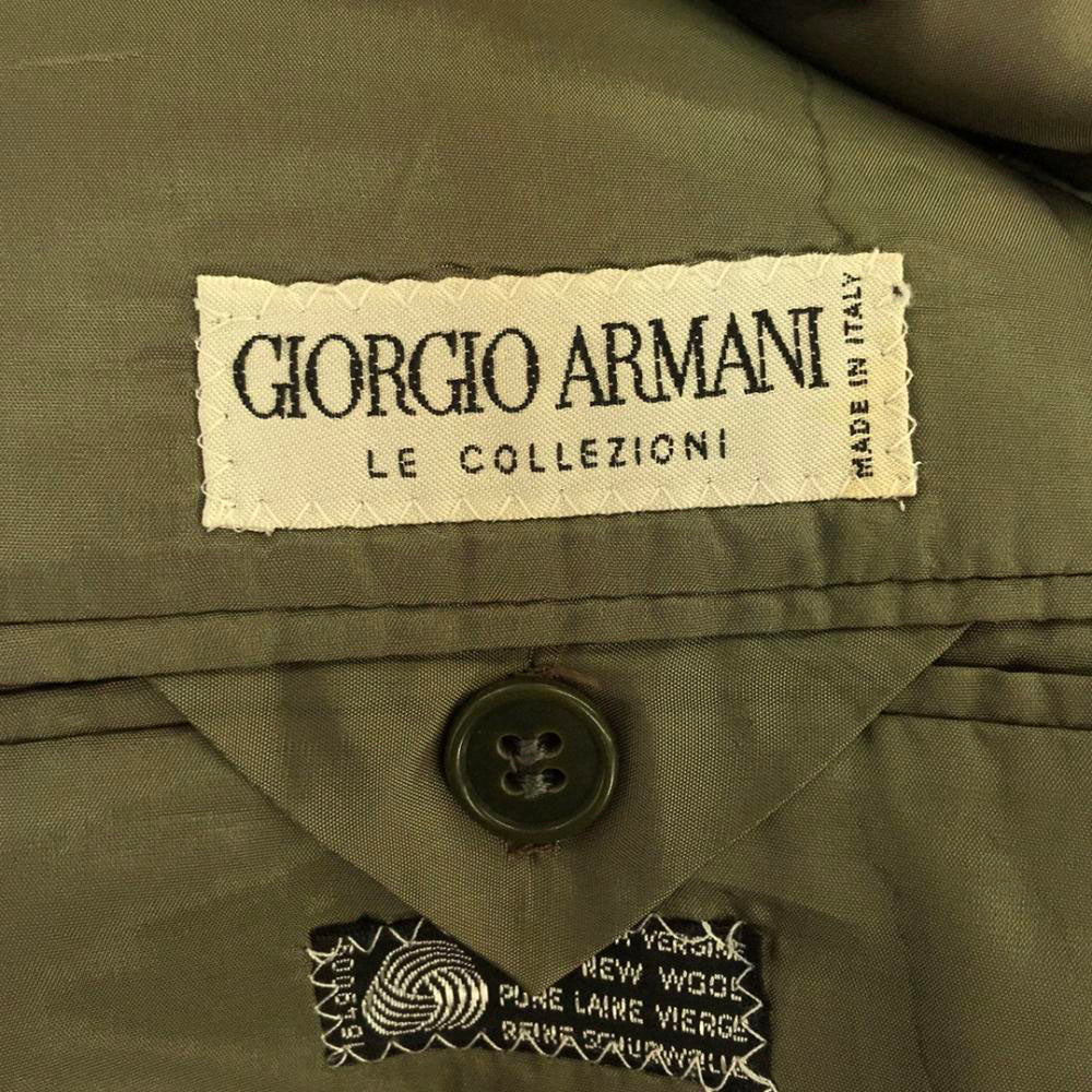 GIORGIO ARMANI ジョルジオアルマーニ 90s イタリア製 ウール オールド テーラードジャケット 46 グレー系 メンズ
