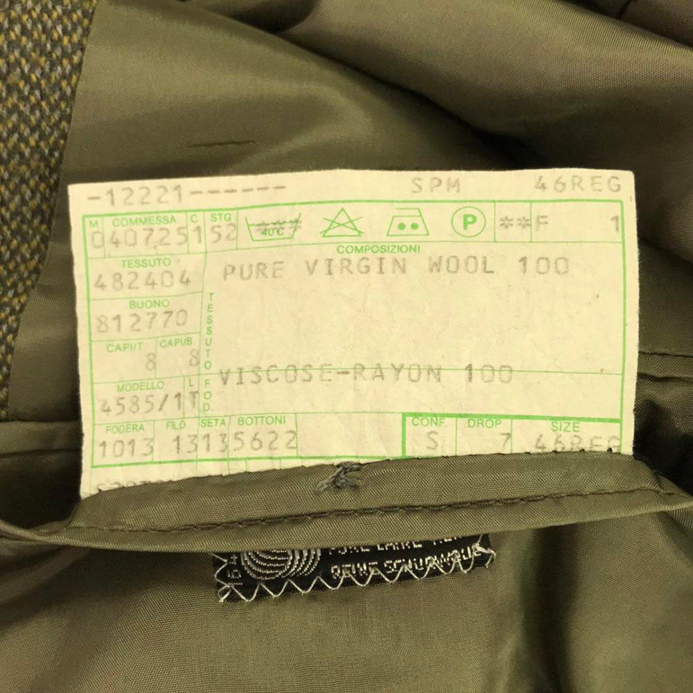 GIORGIO ARMANI ジョルジオアルマーニ 90s イタリア製 ウール オールド テーラードジャケット 46 グレー系 メンズ