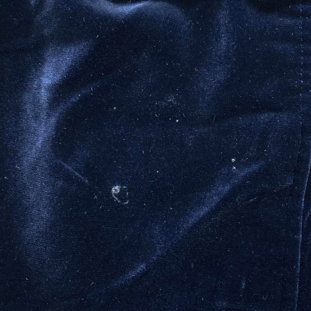 SAINT LAURENT サンローラン 60s 70s ミディ丈 ベロア ペンシルスカート 36 ネイビー サイドジップ オールド ヴィンテージ レディース