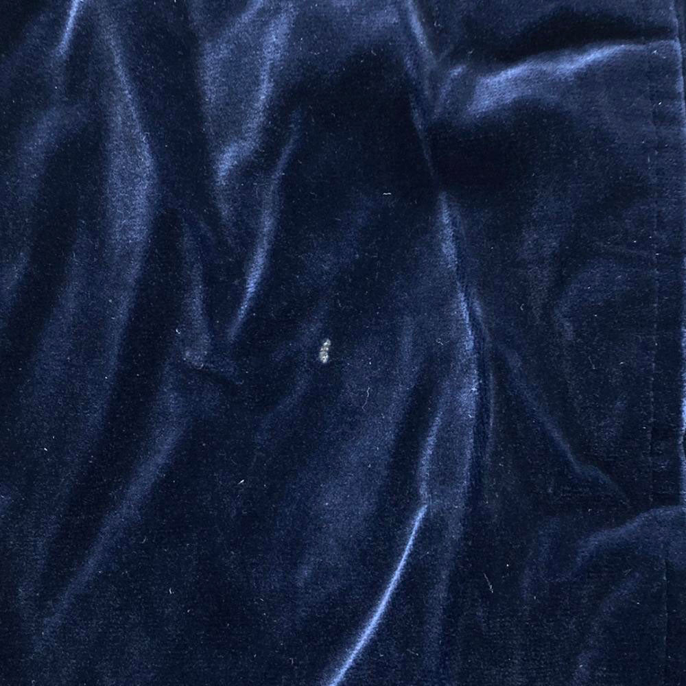 SAINT LAURENT サンローラン 60s 70s ミディ丈 ベロア ペンシルスカート 36 ネイビー サイドジップ オールド ヴィンテージ レディース