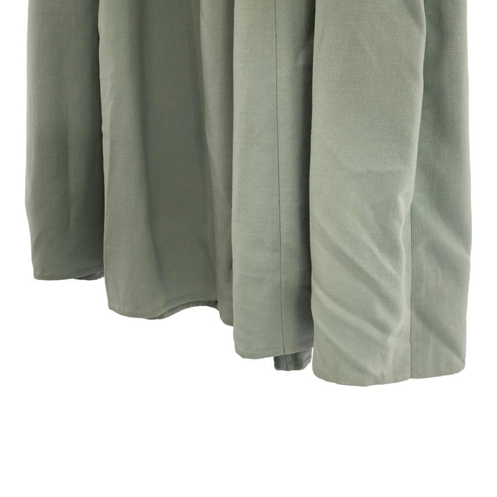 FOXEY フォクシー 日本製 ウールブレンド 膝丈スカート 38 ライトグリーン バックジップ レディース