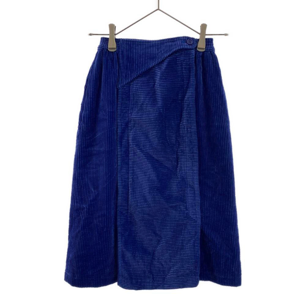 Christian Dior SPORTS クリスチャンディオールスポーツ 80s コーデュロイ ミディスカート S ブルー系 オールド ヴィンテージ レディース