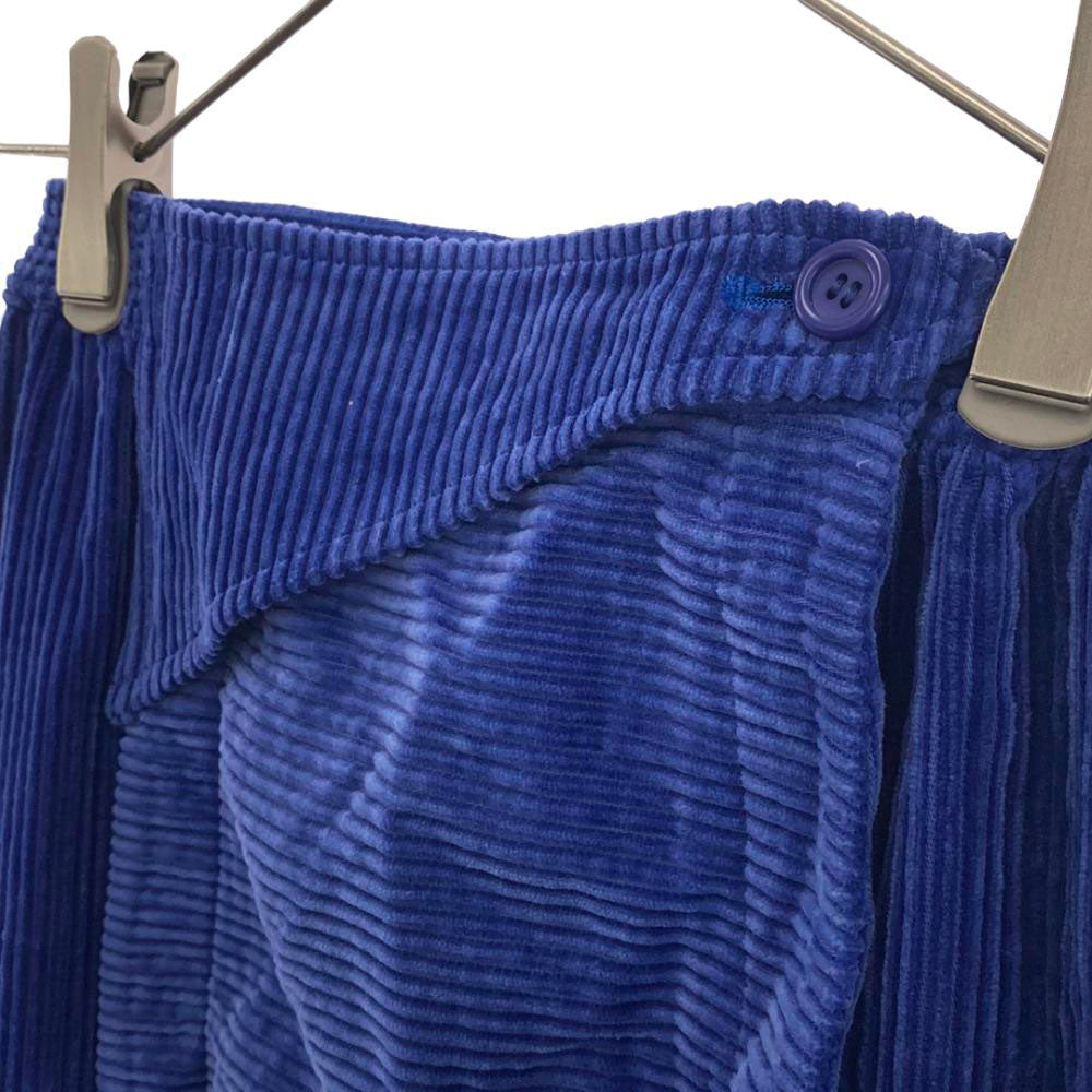 Christian Dior SPORTS クリスチャンディオールスポーツ 80s コーデュロイ ミディスカート S ブルー系 オールド ヴィンテージ レディース