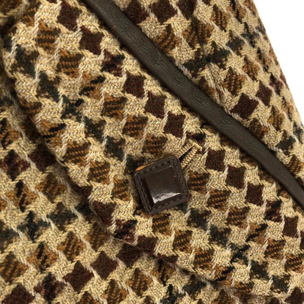 Christian Dior SPORTS クリスチャンディオールスポーツ ウール 総柄 ミディ丈 タイトスカート ベージュ系 バックジップ レディース