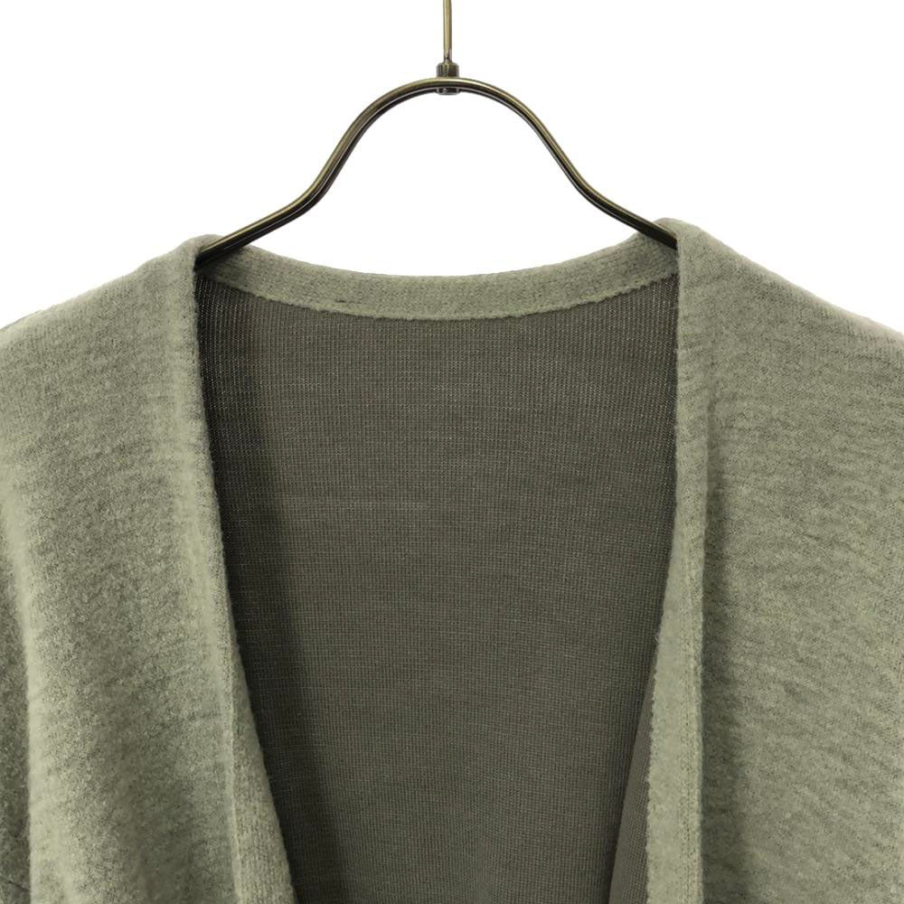 crepuscule クレプスキュール 日本製 長袖 ニット ガウン 1 グレー カーディガン レディース