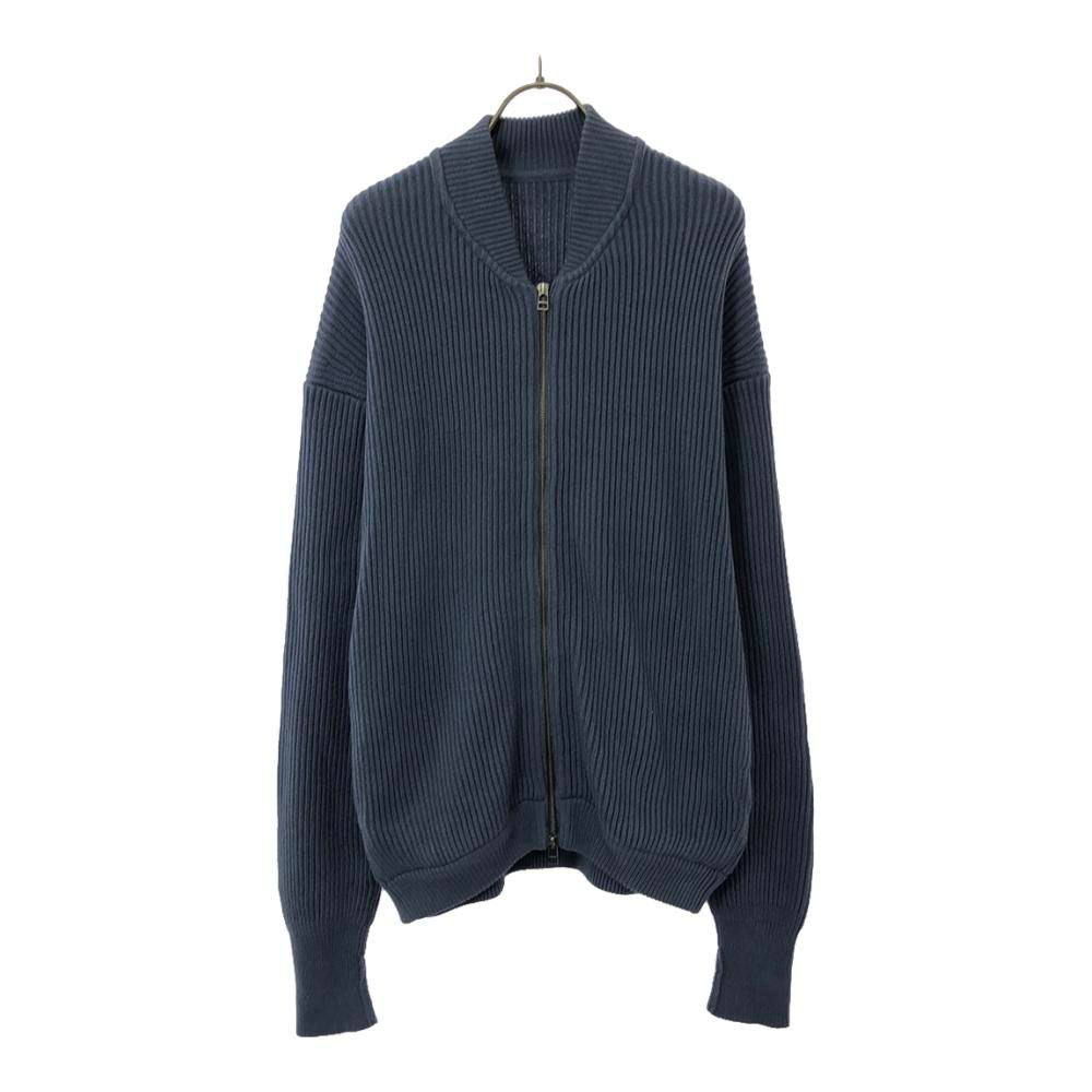 crepuscule クレプスキュール 日本製 長袖 コットン ニットジャケット 1 ブルー セーター メンズ