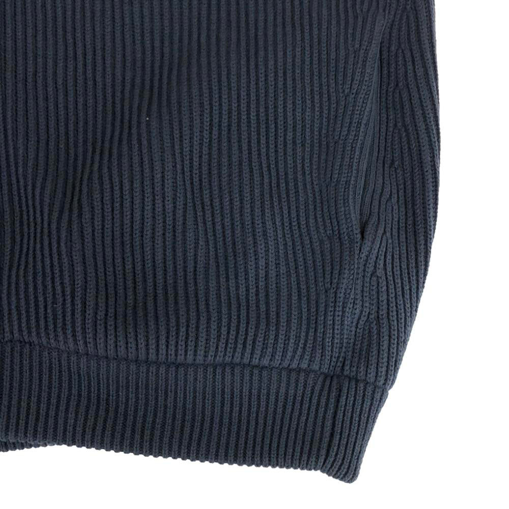 crepuscule クレプスキュール 日本製 長袖 コットン ニットジャケット 1 ブルー セーター メンズ