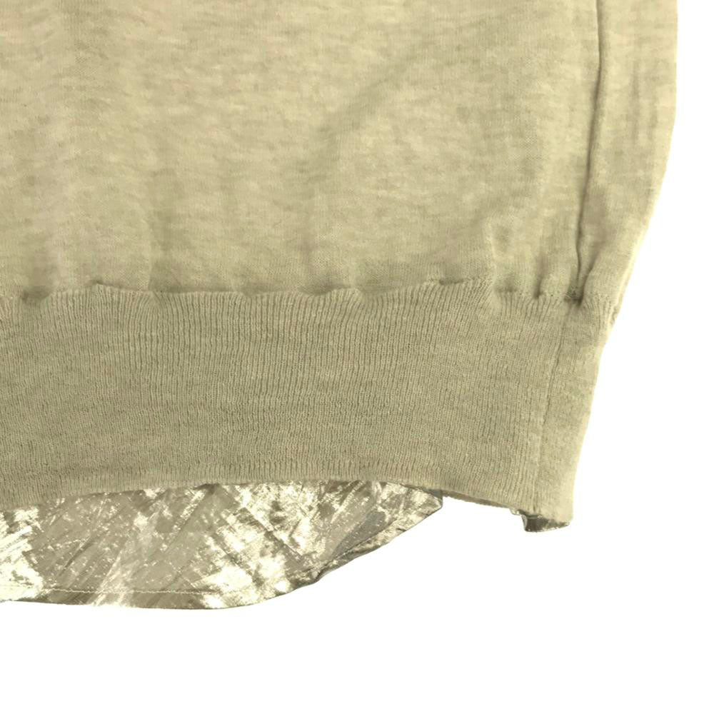 Sacai サカイ 日本製 13-01789 長袖 フェイクレイヤード Vネック セーター 2 ライトグレー ニット レディース