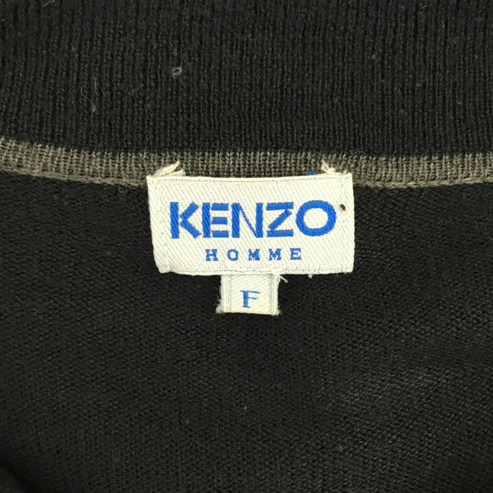 KENZO HOMME ケンゾーオム 90s オールド 長袖 ハーフジップ セーター F ブラック ニット メンズ