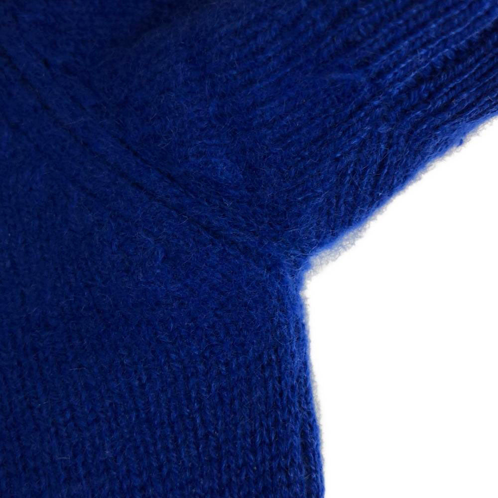 Y's ワイズ 80s 日本製 ウール ヴィンテージ 半袖 セーター ブルー ニット YH-K09-148 レディース