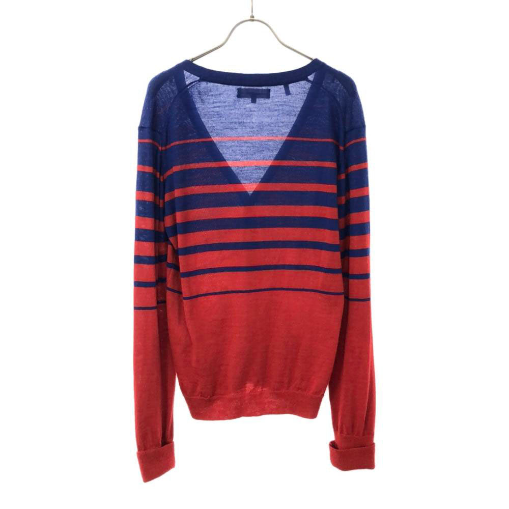 nonnative ノンネイティブ 日本製 ボーダー柄 長袖 ニットカーディガン 1 レッド×ブルー セーター メンズ