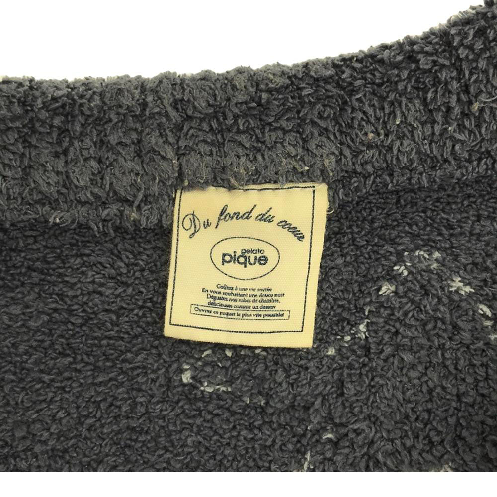 ジェラートピケ 星柄 長袖 ルームウェア ブルーグレー gelato pique ジェラピケ レディース