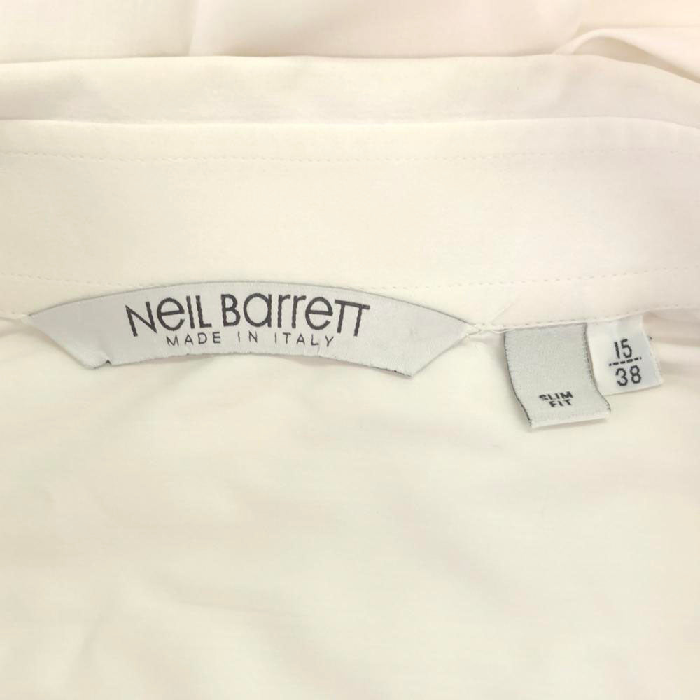 NEIL BARRETT ニールバレット イタリア製 長袖 シャツ 15/38 ホワイト メンズ