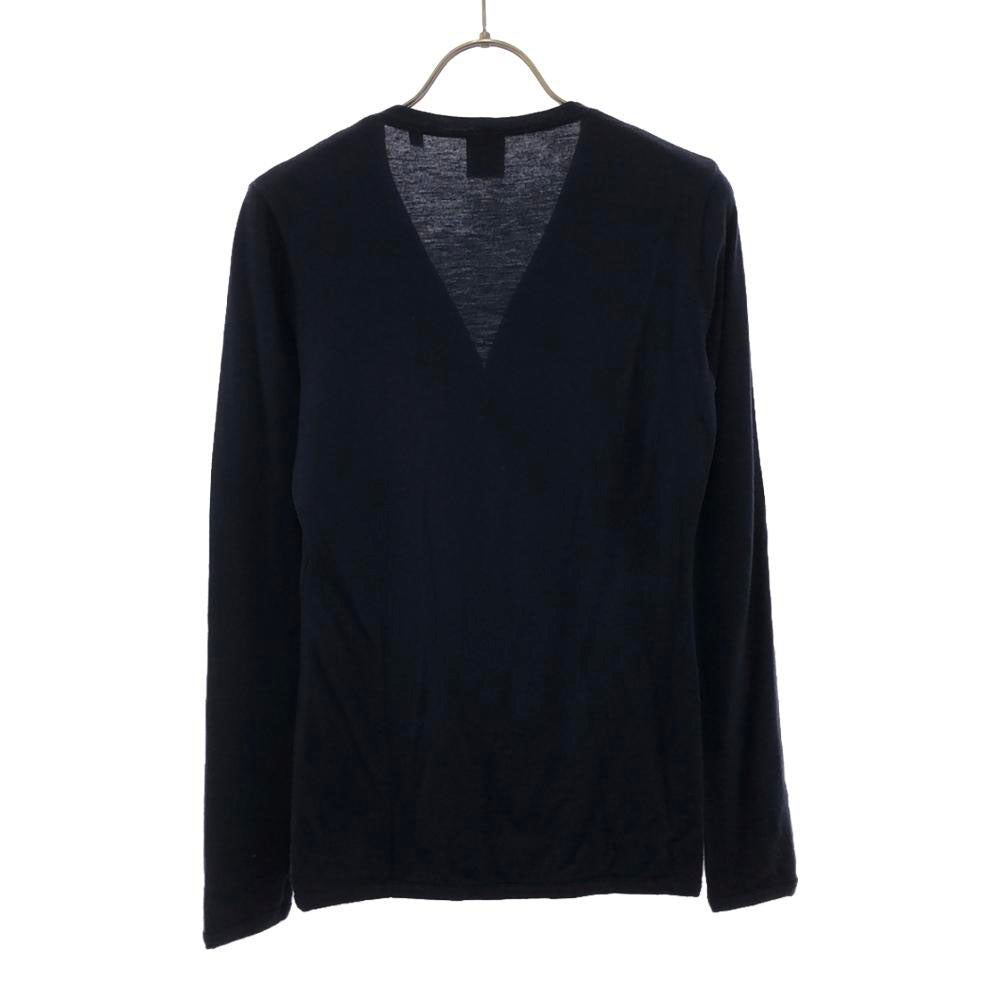 ASPESI アスペジ イタリア製 ウール 長袖 ニットカーディガン XS ネイビー レディース