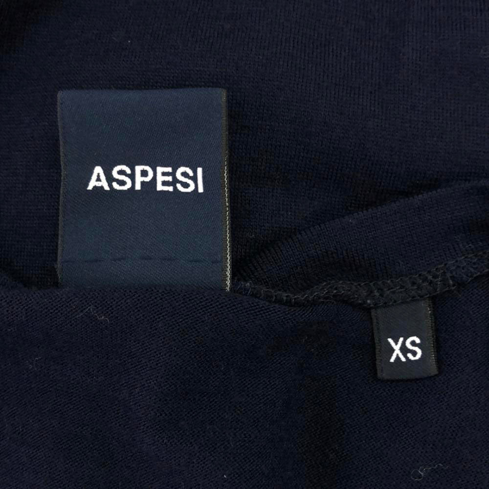 ASPESI アスペジ イタリア製 ウール 長袖 ニットカーディガン XS ネイビー レディース