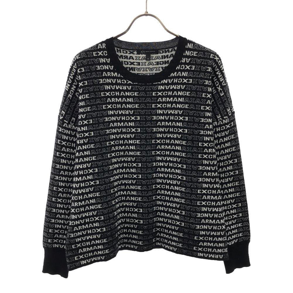 ARMANI EXCHANGE アルマーニエクスチェンジ ロゴ 長袖 セーター XS ブラック ニット レディース