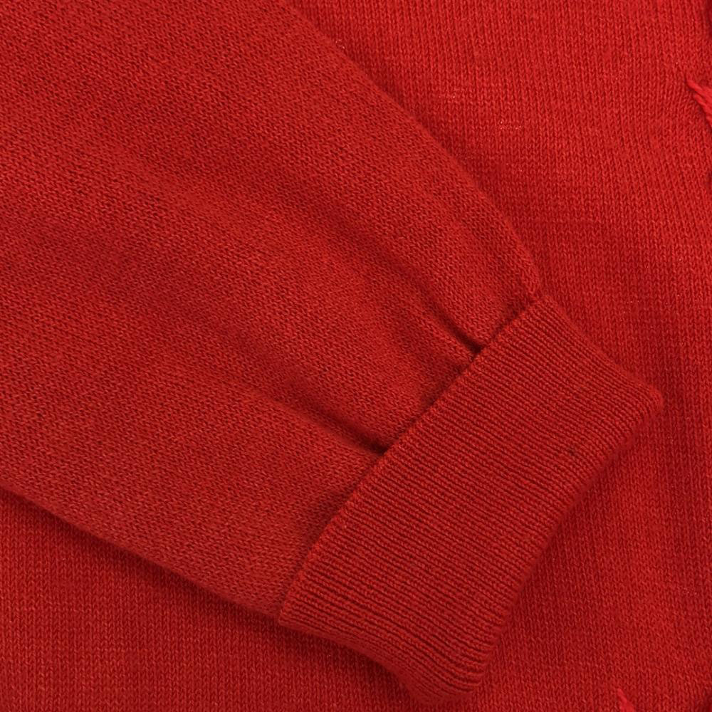 KENZO JUNGLE ケンゾージャングル 90s イタリア製 オールド 花刺繍 長袖 セーター M レッド ニット レディース