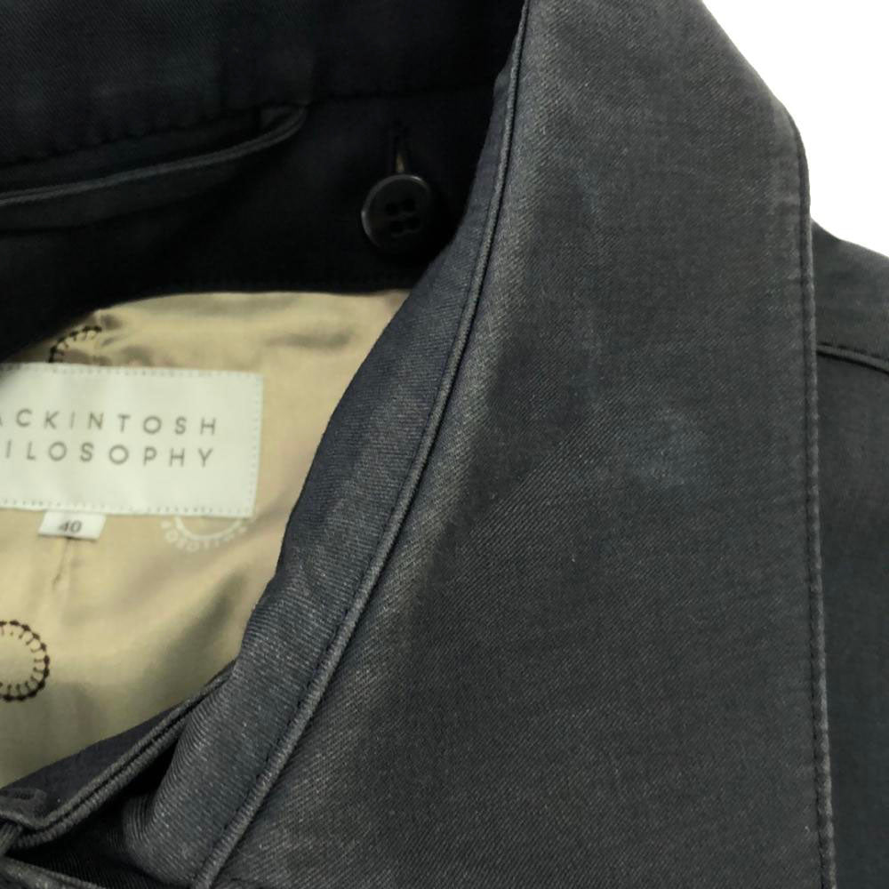MACKINTOSH PHILOSOPHY マッキントッシュフィロソフィー 日本製 三陽商会 ステンカラーコート 40 ネイビー ライナー付き メンズ