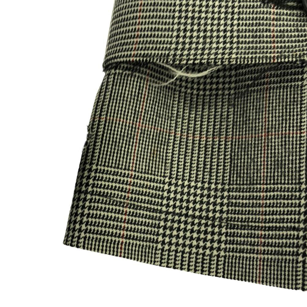 Mackintosh マッキントッシュ ウール チェック柄 ステンカラーコート 34 グレー系 ウエストベルト 裏地付き 比翼仕立て サイドベンツ メンズ