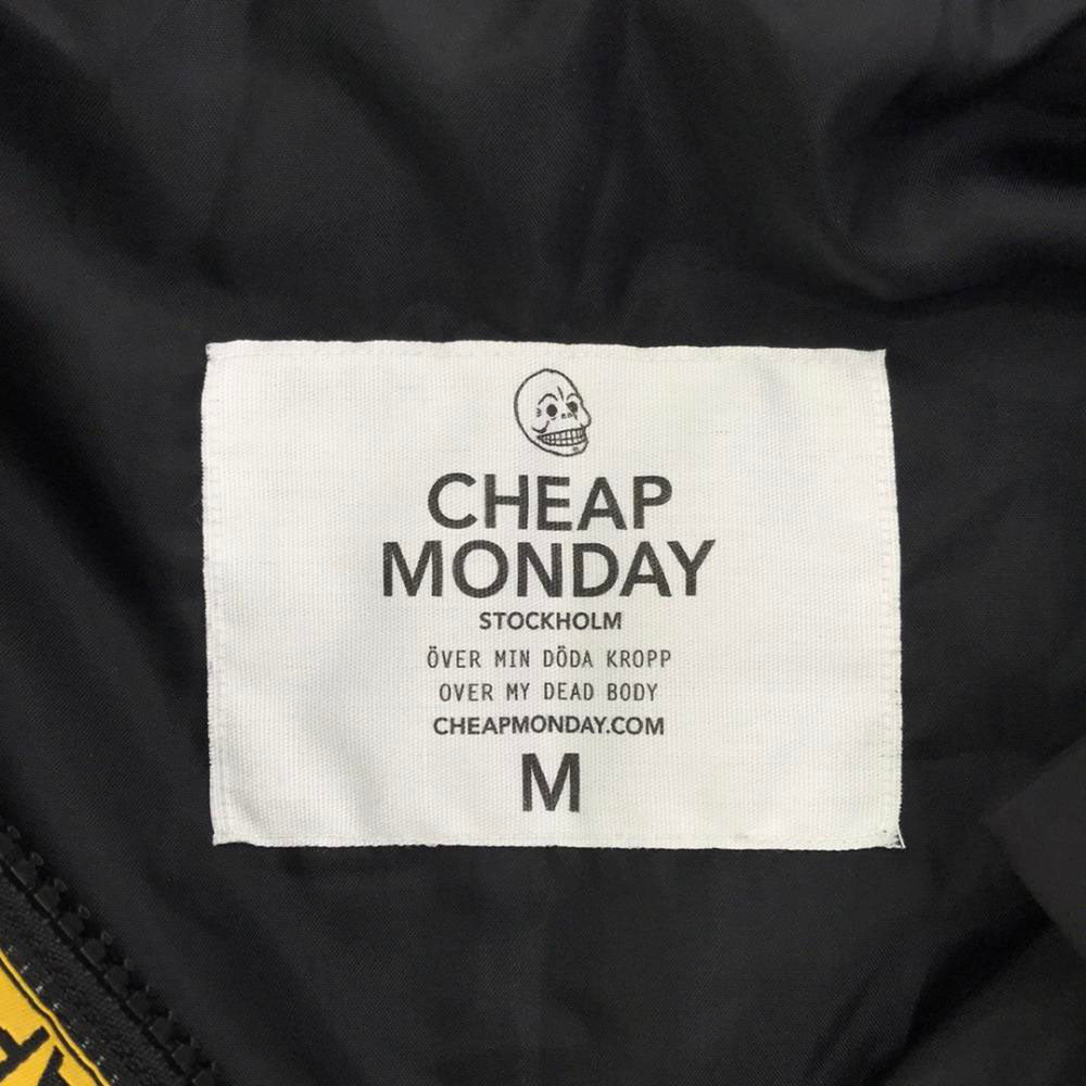 CHEAP MONDAY チープマンデー ロゴタグ ハーフジップ 中綿ジャケット M ブラック パーカー プルオーバー レディース