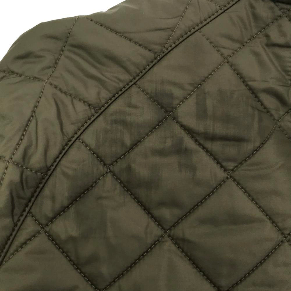 Polo by Ralph Lauren ポロバイラルフローレン フルジップ スタンドカラー キルティングジャケット L カーキ 裏フリース 中綿 メンズ