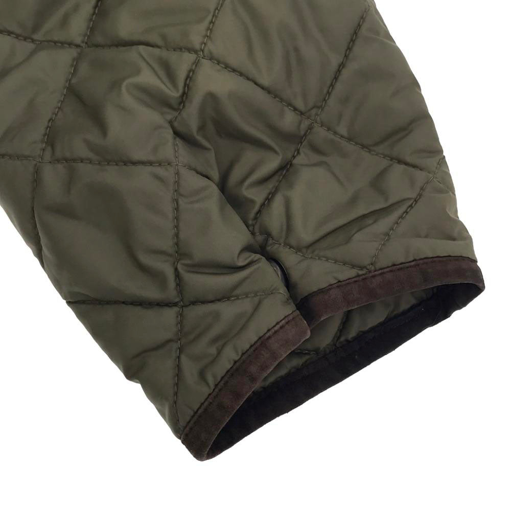 Polo by Ralph Lauren ポロバイラルフローレン フルジップ スタンドカラー キルティングジャケット L カーキ 裏フリース 中綿 メンズ