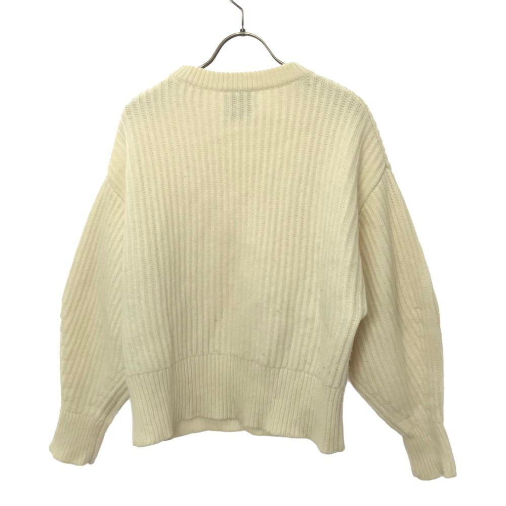 アリュード カシミアブレンド 長袖 ニット M ホワイト系 セーター クルーネック レディース