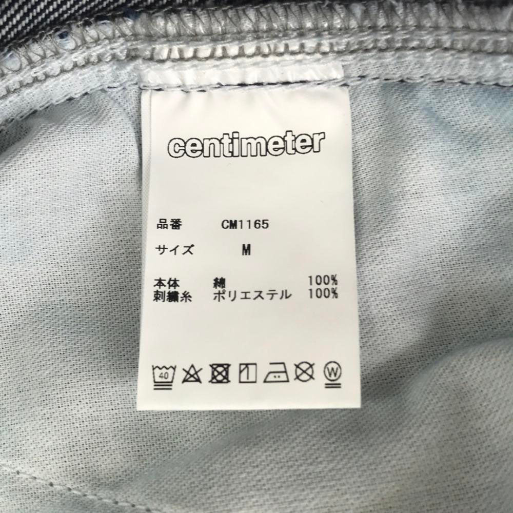 CENTIMETER センチメーター 刺繍 プリント ワイドデニムパンツ M メンズ
