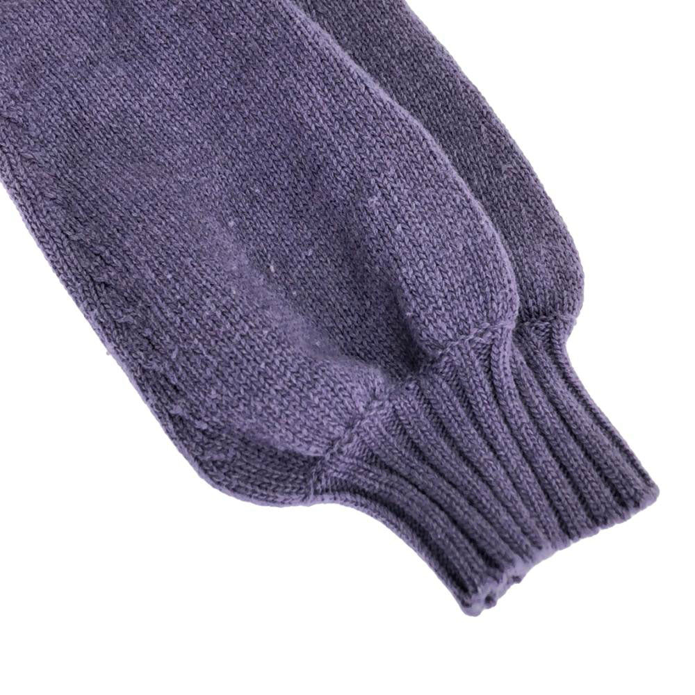 debora SINIBALDI デボラシニバルディ イタリア製 ウール 長袖 ロング ニットカーディガン L パープル ニットコート レディース