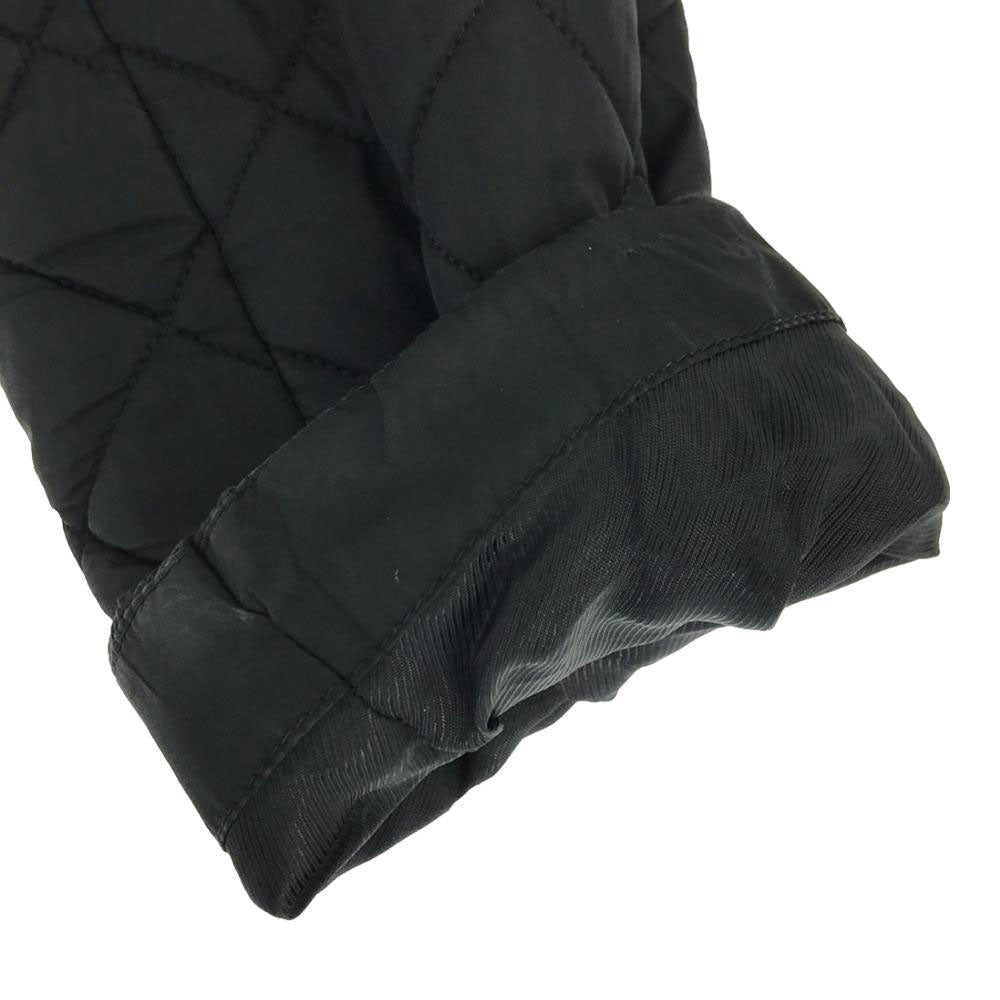 バーバリー ヘリンボーン キルティング トレンチコート 14Y ブラック BURBERRY キッズ