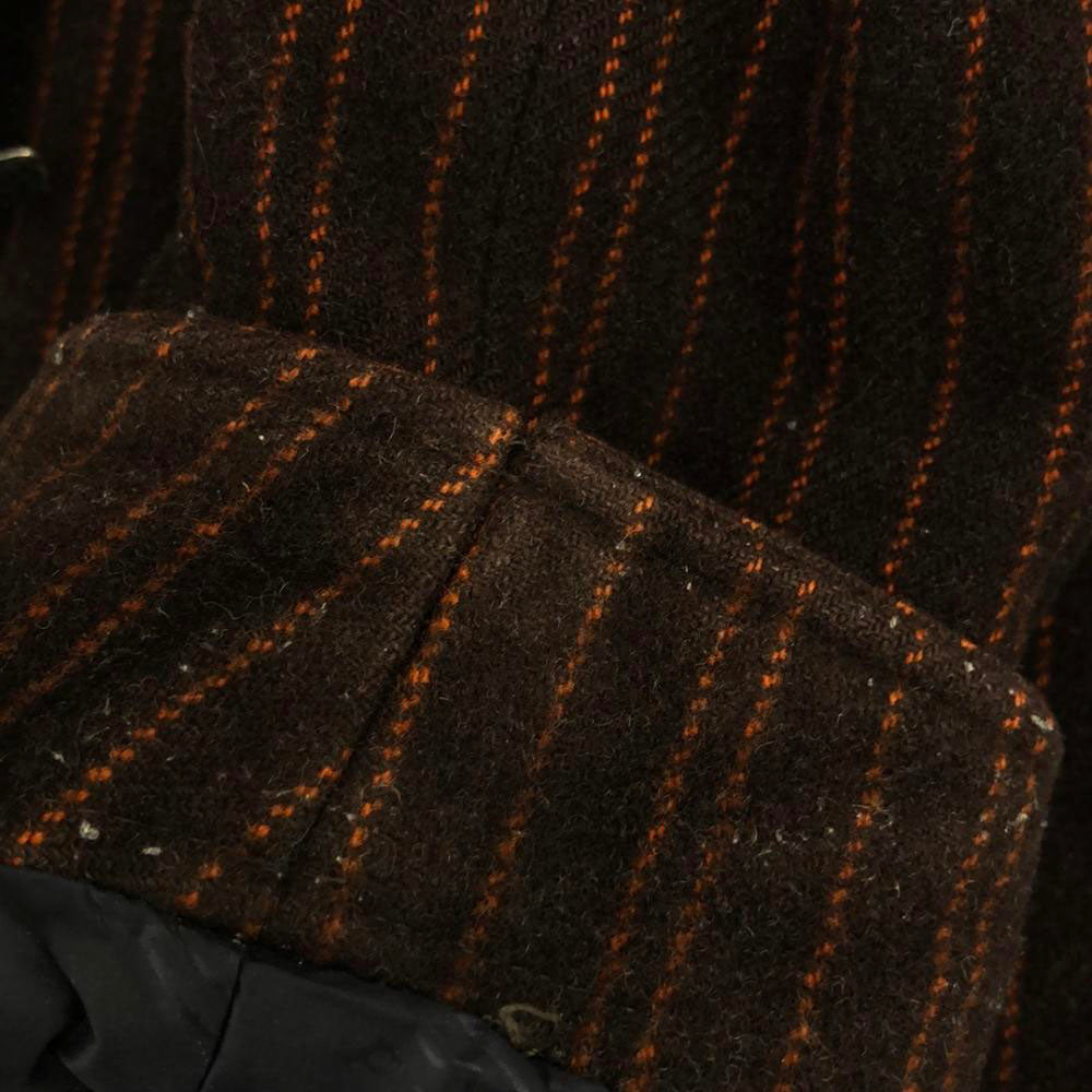 patagonia パタゴニア ウールブレンド 27405 ストライプ柄 ジップジャケット M ブラウン系 裏ボア レディース