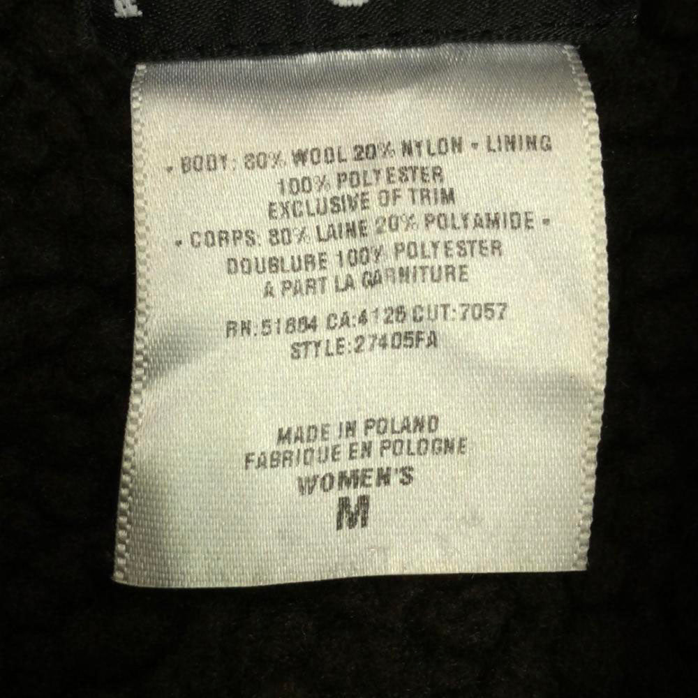 patagonia パタゴニア ウールブレンド 27405 ストライプ柄 ジップジャケット M ブラウン系 裏ボア レディース