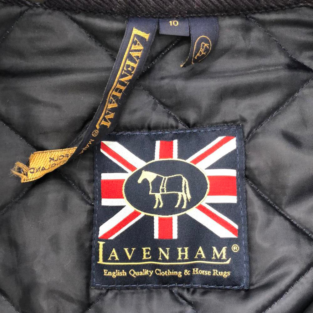 LAVENHAM ラベンハム コーデュロイ襟 キルティングジャケット 10 ネイビー系 レディース