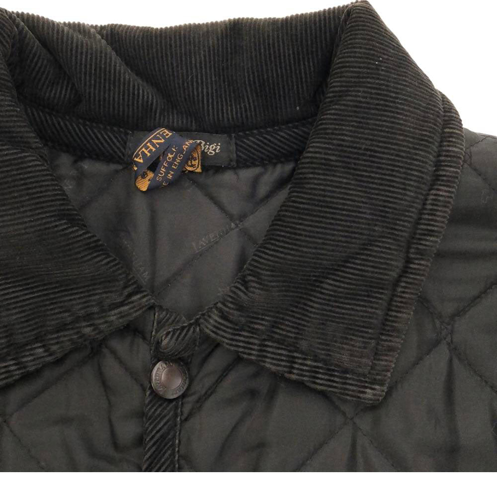 MEN'S BIGI メンズビギ イギリス製 ラベンハム コラボ キルティングジャケット 3 ブラック コーデュロイ襟 LAVENHAM メンズ