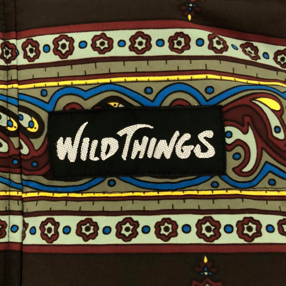 WILDTHINGS ワイルドシングス ペイズリー柄 フード付き ダウンベスト XS ダブルジップ PERTEX CLASSIC ECO アウトドア メンズ