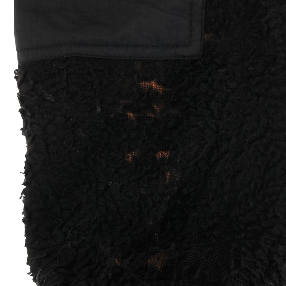 XLARGE エクストララージ ロゴプリント フルジップ フリース ボアジャケット S ブラック 裏メッシュ 切替 メンズ